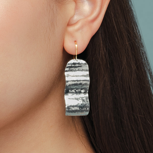 [wingbling] 925 シルバー☆Benish Ribbon Two Way Earrings Sterling Silver Bow Earrings - Etsy