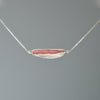 RHODOCHROSITE AND DIAMOND STERLING SILVER NECKLACE