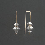 VESSEL PULL THROUGH TWO TONE EARRING