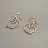 small two tone pool earring