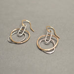 small two tone pool earring