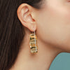 WAVE ARCH TWO TONE EARRING