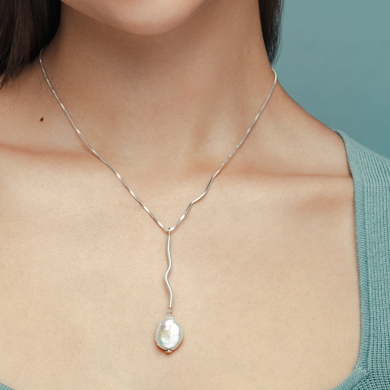 Buy Single Pearl Necklace Gold, Simple Real Pearl Necklace for Bridesmaids  Rose Gold, Sterling Silver, Dainty Small Solitaire Wedding Jewelry Online  in India - Etsy