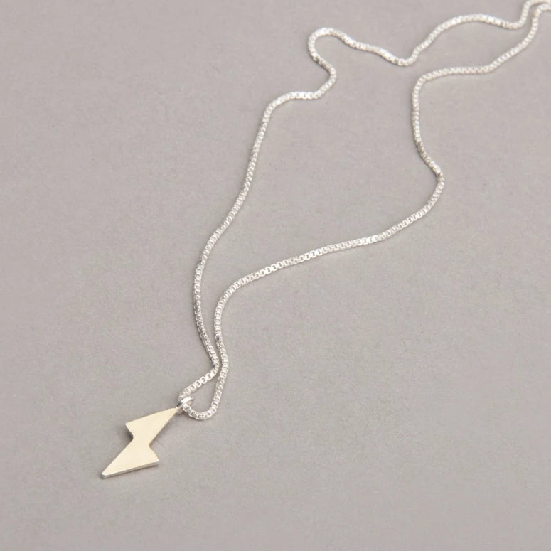 Lightning Bolt Necklace (925 Sterling Silver) | BowieGallery